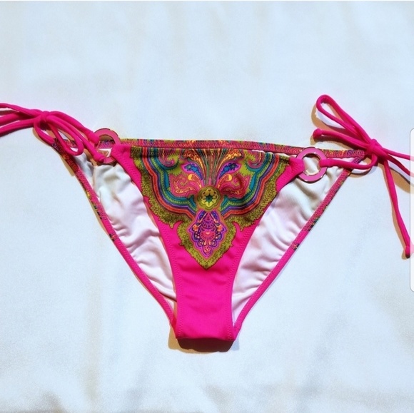 VICTORIA'S SECRET Bikini Hot Pink Paisley Print - Picture 7 of 8